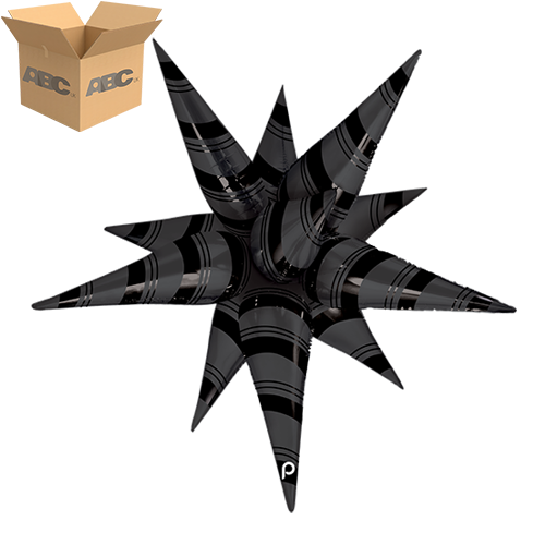 40" Black Matte & Shiny Stripes Starburst (Case of 50) - Prima