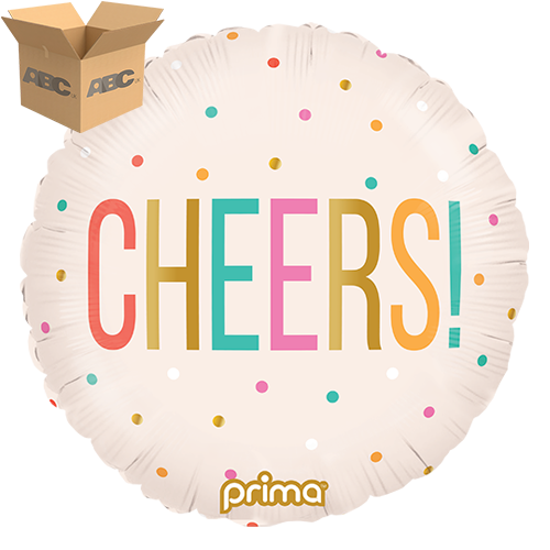 18" Round Cheers Colorful Dots (Case of 50) - Prima