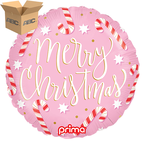 18" Round Merry Christmas Candy Canes (Case of 50) - Prima