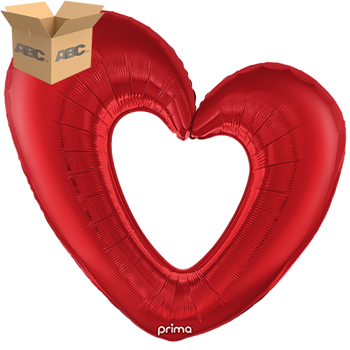 40” Red Open Heart (Case of 50) - Prima