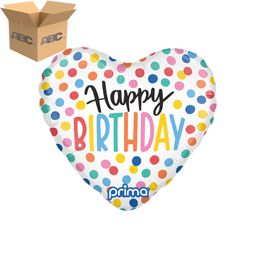 9” Heart Birthday Confetti (Case of 50) - Prima