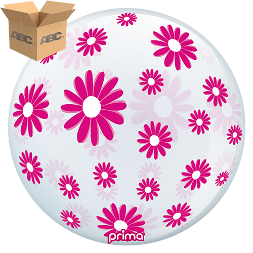 20” Hot Pink Daisies Sphere (Case of 50) - Prima