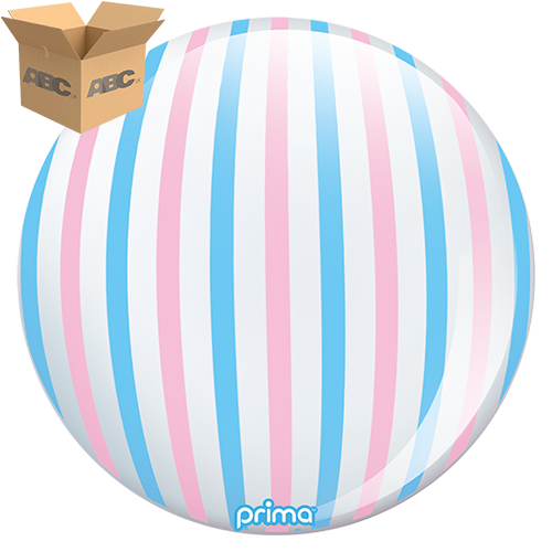 20” Pink & Blue Stripe Sphere (Case of 50) - Prima
