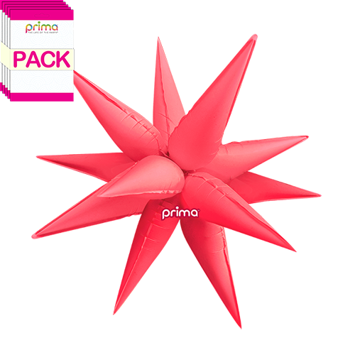 Electric Coral 26" Starburst (Pack of 10) - Prima