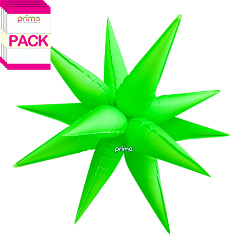 Electric Green 40" Starburst (Pack of 10) - Prima
