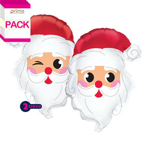 22" Light Skin Santa Head Special Shape (Pack of 5) - Prima