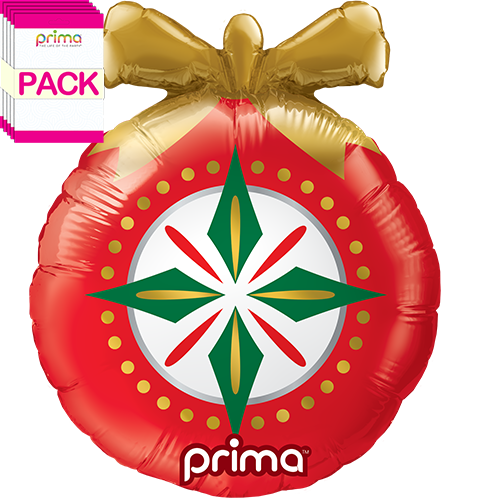 9" Air-filled Christmas Ornament Shape (Pack of 5) - Prima