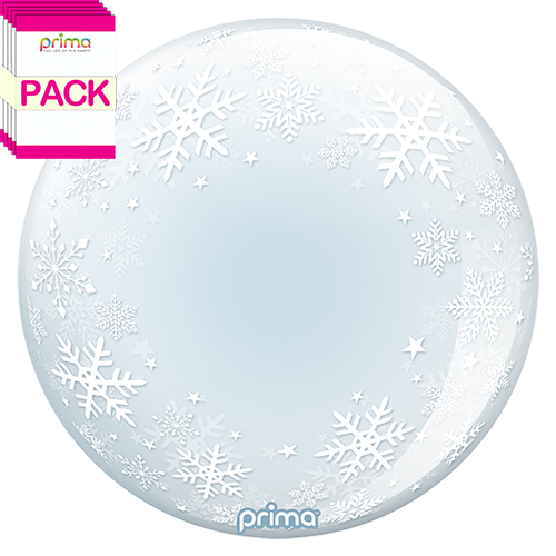 20” White Snowflakes Sphere (Pack of 10) - Prima