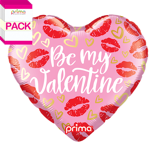 18" Heart Be My Valentine Kisses (Pack of 5) - Prima