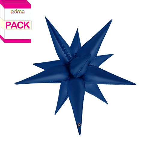 26" Blue Satin Starburst (Pack of 5) - Prima