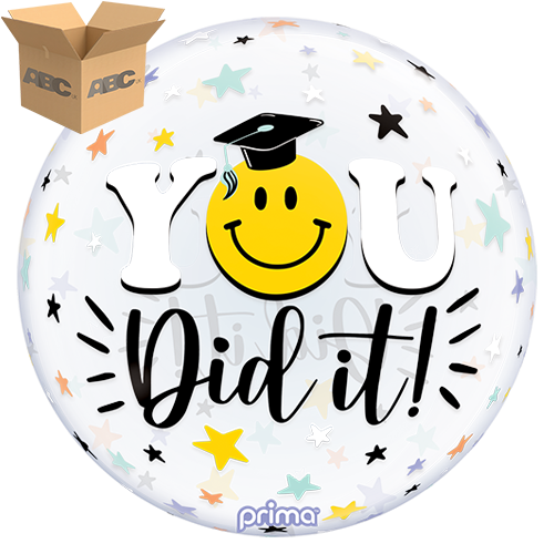 20" You Did It Smile Face Grad Sphere (Case of 50) - Prima