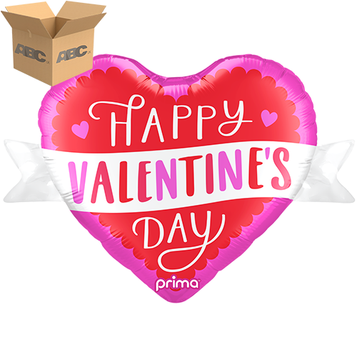 25" Happy Valentine's Day Banner Heart (Case of 50) - Prima