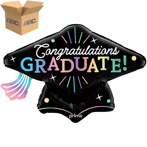 34" Congratulations Graduate Gradient Grad Cap (Case of 50) - Prima