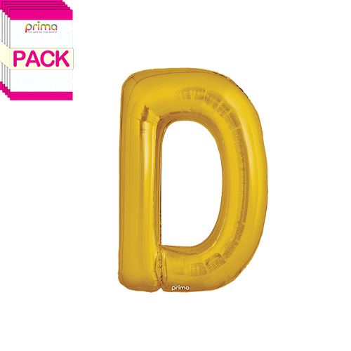 16" Gold Letter D (Pack of 5) - Prima