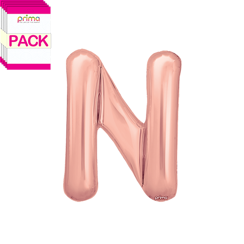 16" Rose Gold Letter N (Pack of 5) - Prima