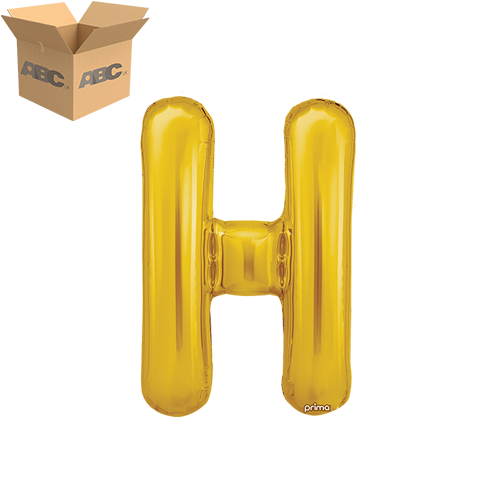 16" Gold Letter H (Case of 50) - Prima