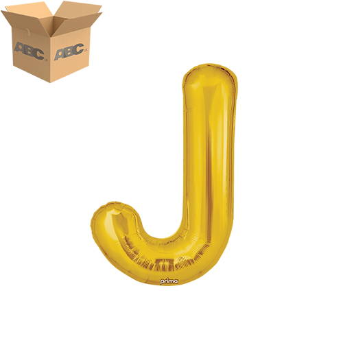 16" Gold Letter J (Case of 50) - Prima