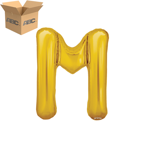16" Gold Letter M (Case of 50) - Prima