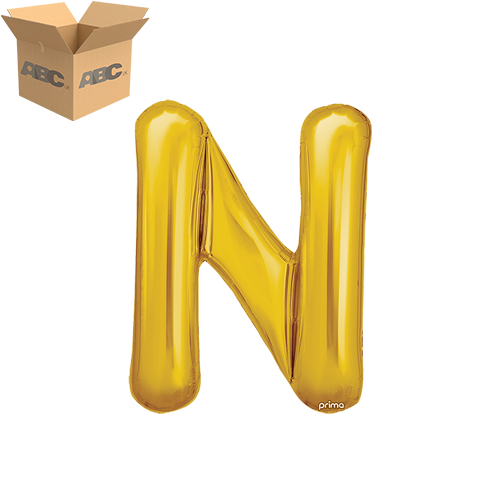 16" Gold Letter N (Case of 50) - Prima