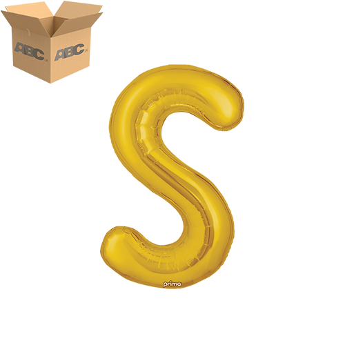 16" Gold Letter S (Case of 50) - Prima