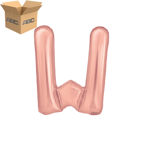 16" Rose Gold Letter W (Case of 50) - Prima