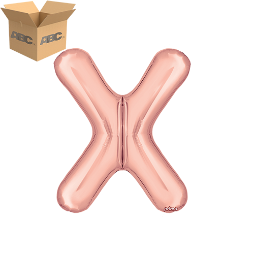16" Rose Gold Letter X (Case of 50) - Prima
