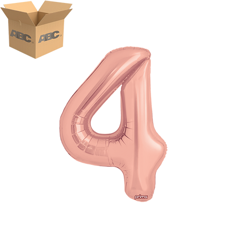 16" Rose Gold Number 4 (Case of 50) - Prima