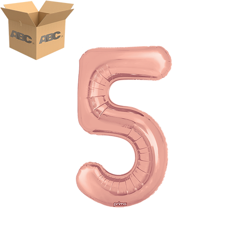 16" Rose Gold Number 5 (Case of 50) - Prima