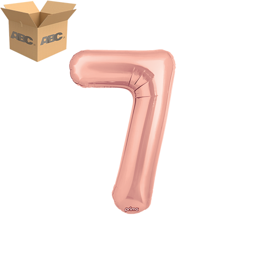 16" Rose Gold Number 7 (Case of 50) - Prima