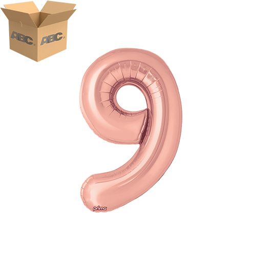 16" Rose Gold Number 9 (Case of 50) - Prima