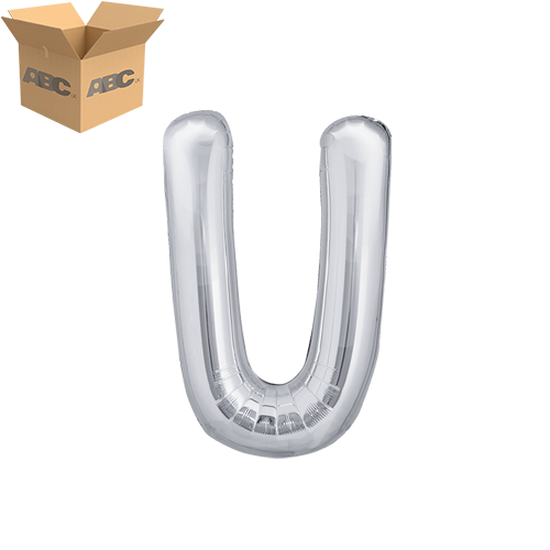 16" Silver Letter U (Case of 50) - Prima