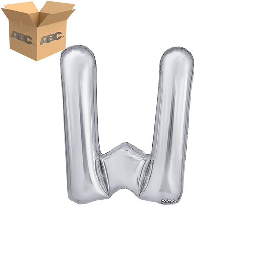 16" Silver Letter W (Case of 50) - Prima