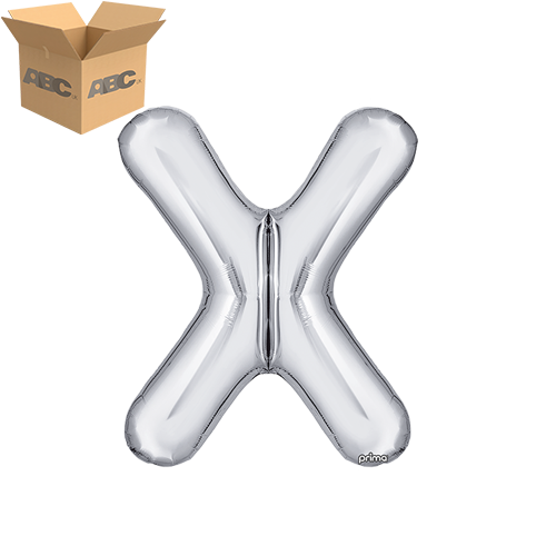 16" Silver Letter X (Case of 50) - Prima
