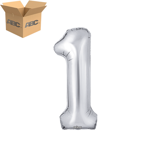 16" Silver Number 1 (Case of 50) - Prima