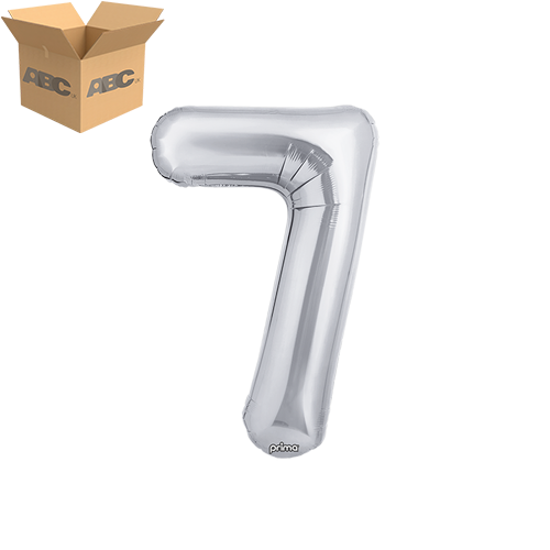 16" Silver Number 7 (Case of 50) - Prima