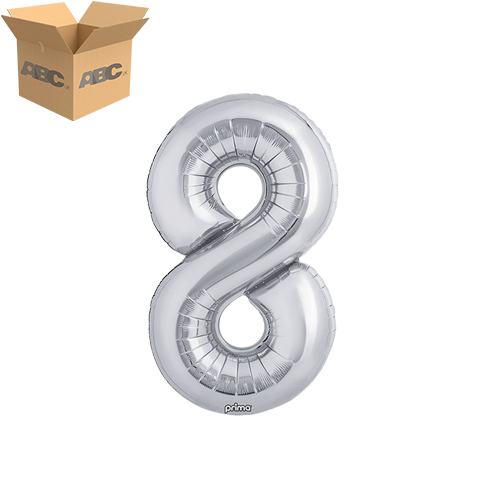 16" Silver Number 8 (Case of 50) - Prima