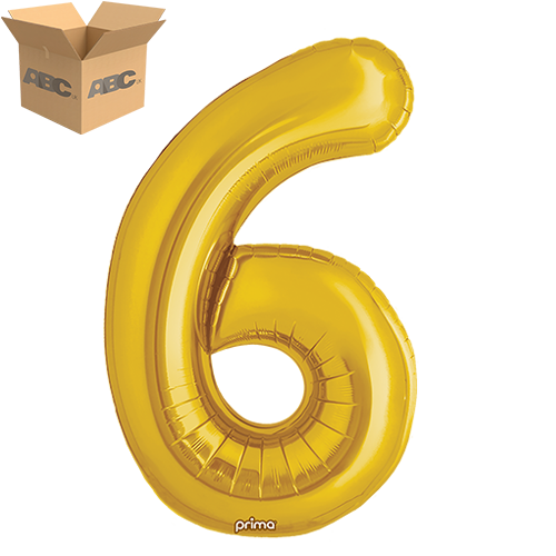 34" Gold Number 6 (Case of 50) - Prima