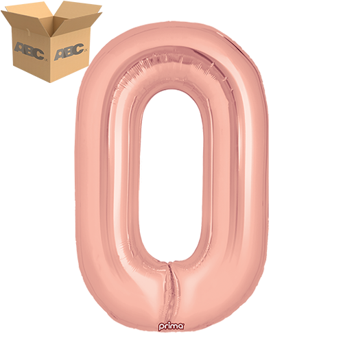 34" Rose Gold Number 0 (Case of 50) - Prima