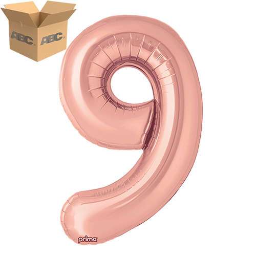 34" Rose Gold Number 9 (Case of 50) - Prima