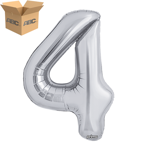 34" Silver Number 4 (Case of 50) - Prima