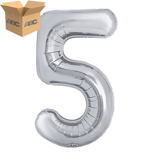 34" Silver Number 5 (Case of 50) - Prima