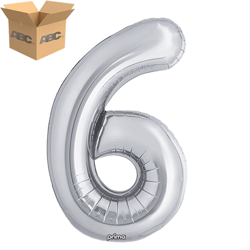 34" Silver Number 6 (Case of 50) - Prima