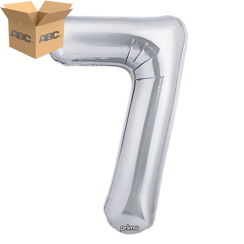 34" Silver Number 7 (Case of 50) - Prima