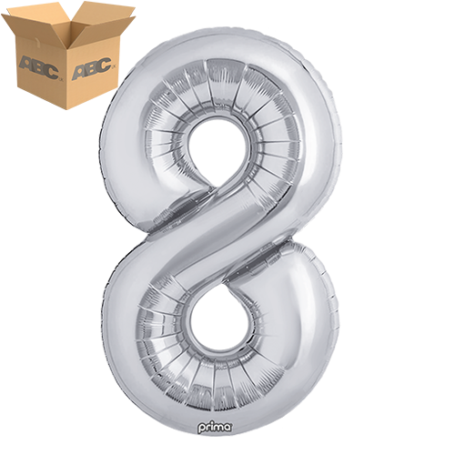 34" Silver Number 8 (Case of 50) - Prima