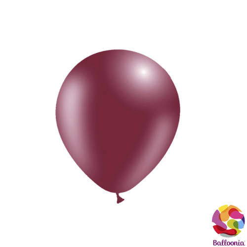 5" Round Balloons - Burgundy P49 - 100CT - Balloonia 