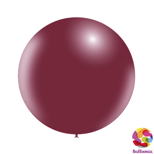 24" (2ft) Round Balloons - Burgundy P49 - 2CT - Balloonia