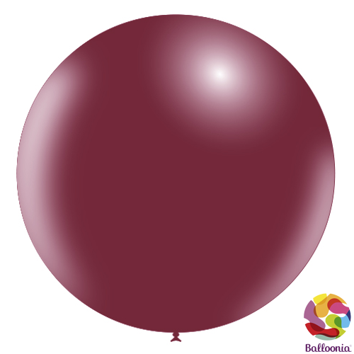 36" (3ft) Round Balloon - Burgundy P49 - 1CT - Balloonia