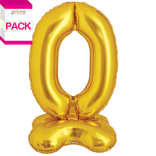 40" Gold Standing Number 0 - Prima (Pack of 5)