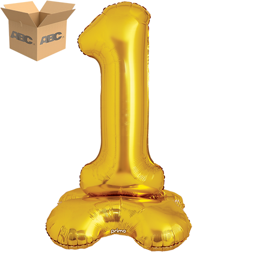 40" Gold Standing Number 1 - Prima (Case of 50)