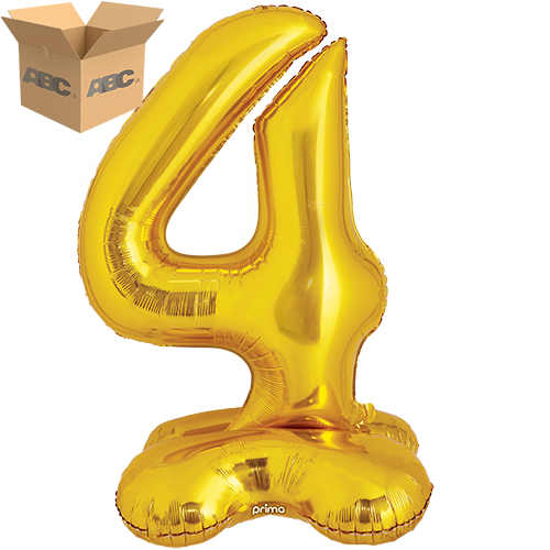 40" Gold Standing Number 4 - Prima (Case of 50)